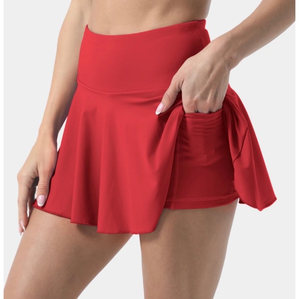 Halara Everyday 2-in-1 Tennis Skirt Marvelous Red XS